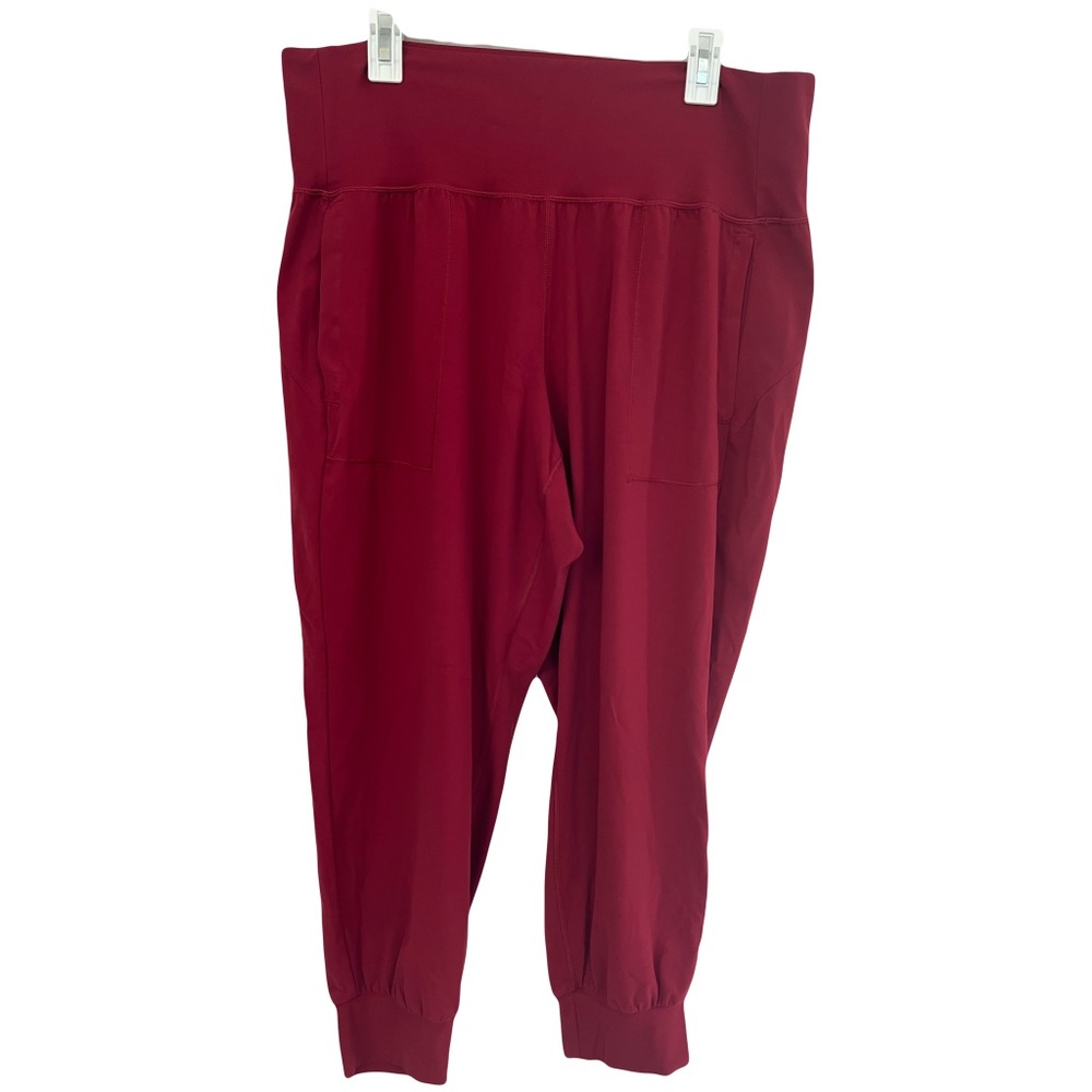 Athleta Women's Salutation Jogger Size 2X Plus Decadent Red Activewear Yoga